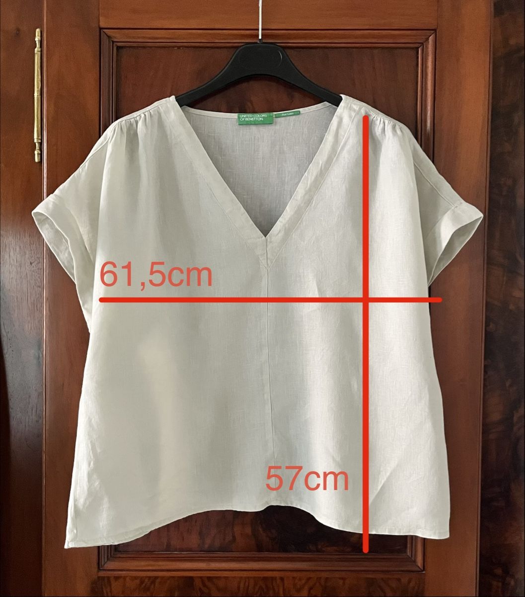 Benetton Tops: Haut en lin BENETTON – Gebraucht aus Lausanne von micou47 5