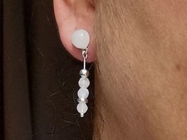 Boucles d'oreilles Argent 925 et Pierre de Lune