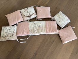 Süsses Babynestchen/Bettumrandung, rosa/weiss, Top Zustand!