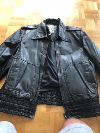 Leder Jacke Quebec Grösse 44