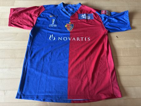 FC Basel FCB Vintage Trikot Cupfinal 2007 Match Prepared
