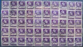 Tellbrustbild 10 Rappen violett. 50 Stück gestempelt, Lot 3