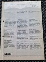 Original Anleitung / ET-Liste Aebi TT33 Rotormäher Bellon