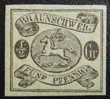 Braunschweig Kat. 10 * 1863 Kat. 30 Euro sign.