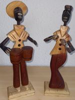 Afrikanische Holzfiguren, Deko, Musikanten, Handarbeit
