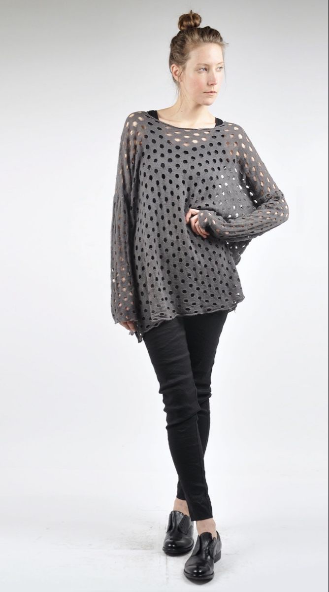 Rundholz Pullover & Sweatshirts: Pull oversize RUNDHOLZ OS 100% Cachemire noir, effet trous – Neu (gemäss Beschreibung) aus Morges von sandy069 9