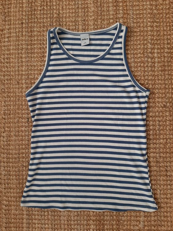 T-shirt Rayé Bleu Et Blanc Comptoir Des Cotonniers – Coton Lin – Taille S – Neuf Sans étiquettes