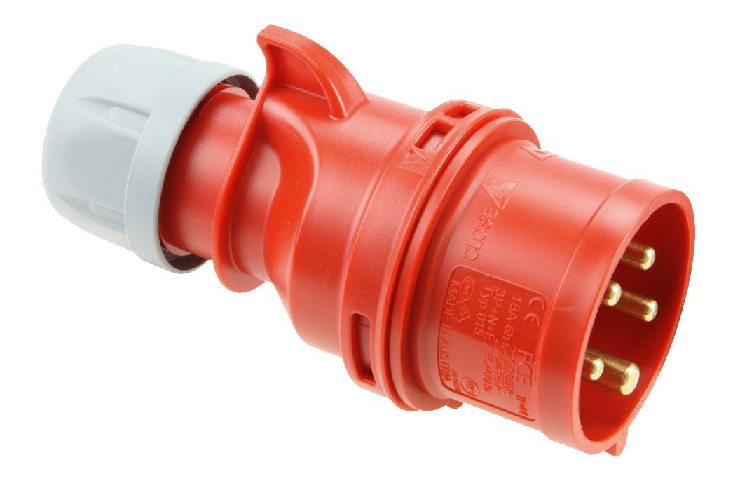 Stecker: CEE Stecker 32A  5P 6h 400V IP44 von PCE Camping Boot – Neu (gemäss Beschreibung) aus Sulz LU von Elektrofachverkauf