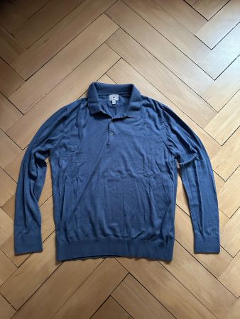 Feinstrick Pullover hellblau (Baumwolle-Kaschmir) L