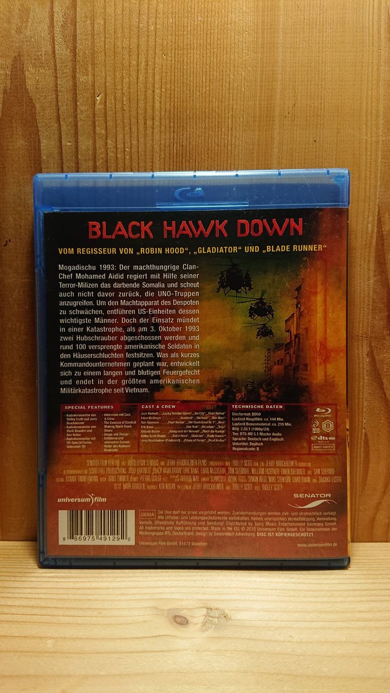 Tous les DVDs: BLACK HAWK DOWN Blu-Ray – D'occasion à Wilderswil par Exebub 1