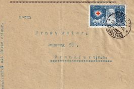 1928 Pro Juventute J48 auf Briefteil