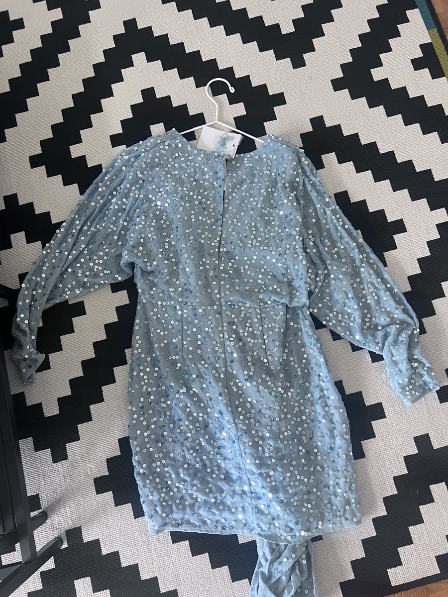 Asos Vestiti: Asos Paillettenkleid Gr. 36 Hellblau – Nuovo e nell'imballaggio originale da Neuenhof venduto da UrbanBags 1