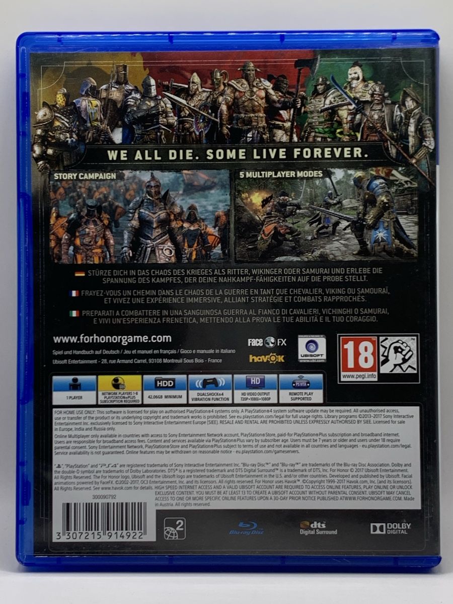Sony Spiele: For Honor - PS4 – Gebraucht aus Ostermundigen von RG-Collector 1