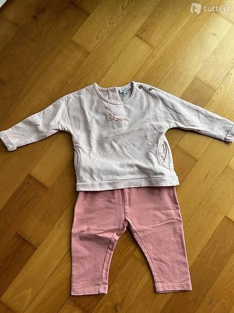Rosa Pullover und Hose von Fagottino in Grösse 68