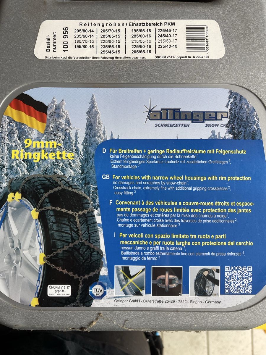 Chaînes à neige: Schneeketten diverse grössen – Neuf (Voir description) à Hagendorn par nizzle88 4