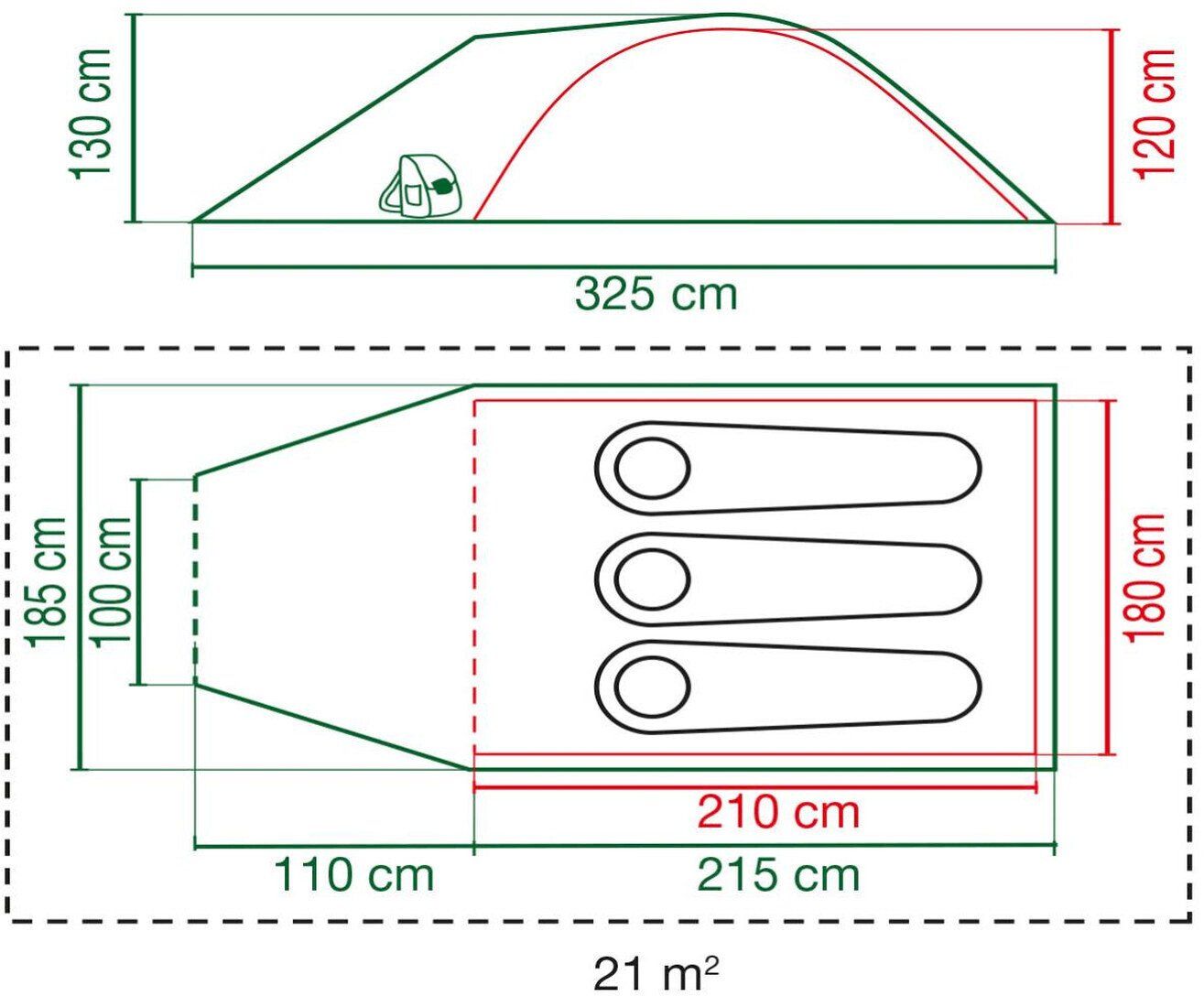 Coleman Tende : Coleman Darwin 3 Plus Kuppelzelt – Nuovo e nell'imballaggio originale da Bottighofen venduto da zaap 8