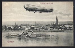 Neuwied, Luftschiff Z III und Raddampfer