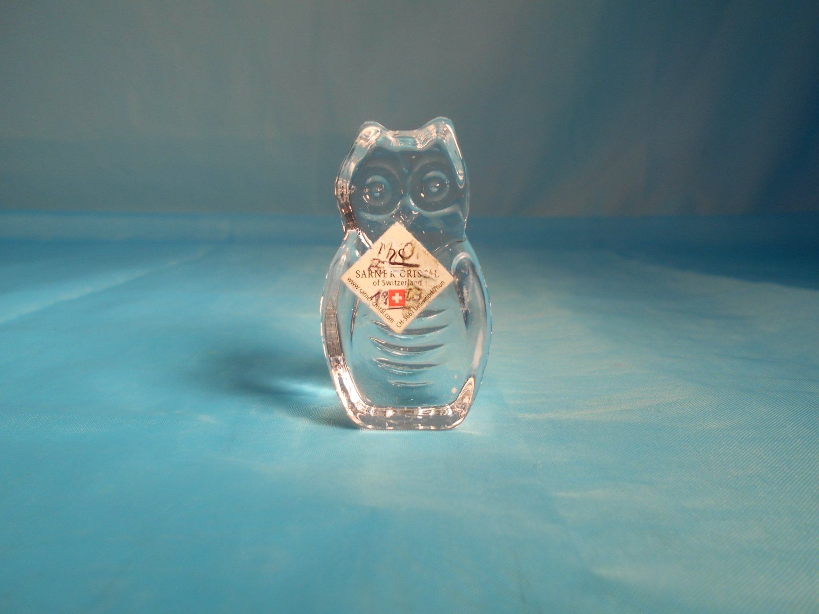 Statuette: Eule, Glas, Sarner Kristall, H: 5.5cm – Nuovo (secondo la descrizione) da Bellach venduto da JingleCherry 2