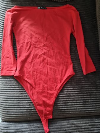 Body ZARA rouge manches longues femme taille S