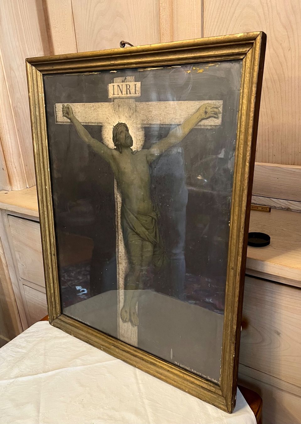 Poster & Bilder: Antikes Bild mit Rahmen - C. Eiferlin Ulm, Rarität. – Gebraucht aus Muotathal von sch_h6cz