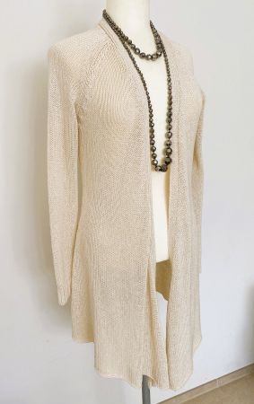 Silvian Heach Strickjacke lang ecru weiss L=38