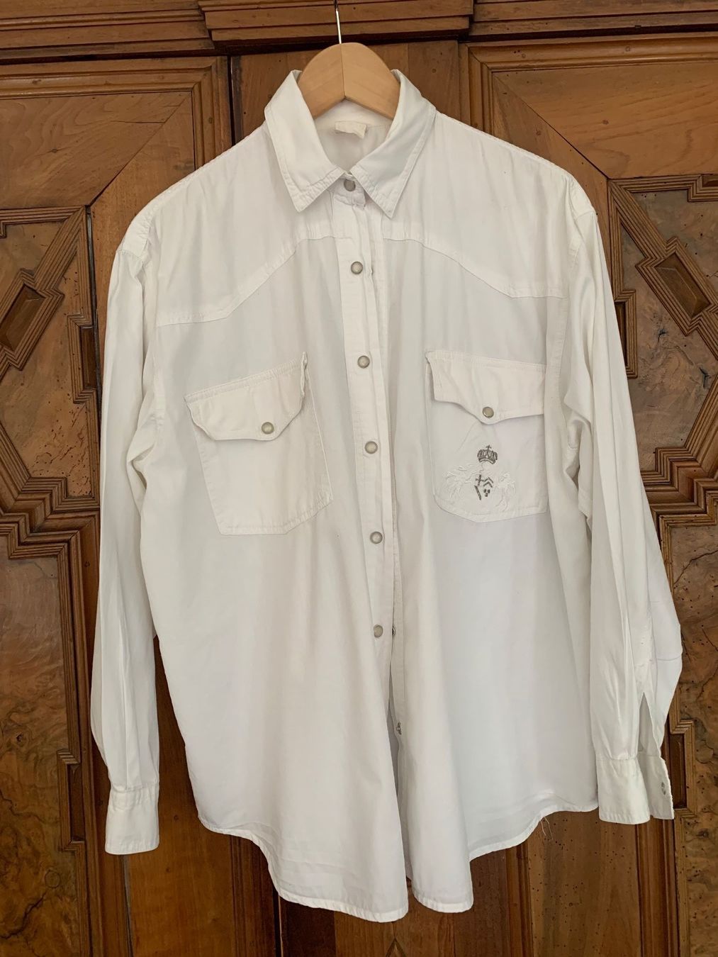 Camicie: Bluse - Hemd 100% Baumwolle Gr L Farbe: Weiß – Usato da Interlaken venduto da Bona55 3