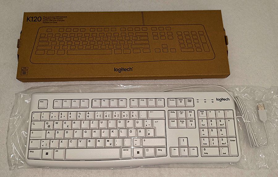 Logitech Tastiere: NEU, inkl. Verpackung: Logitech K120 Computer Tastatur – Nuovo e nell'imballaggio originale da Rickenbach BL venduto da Jo.Wie