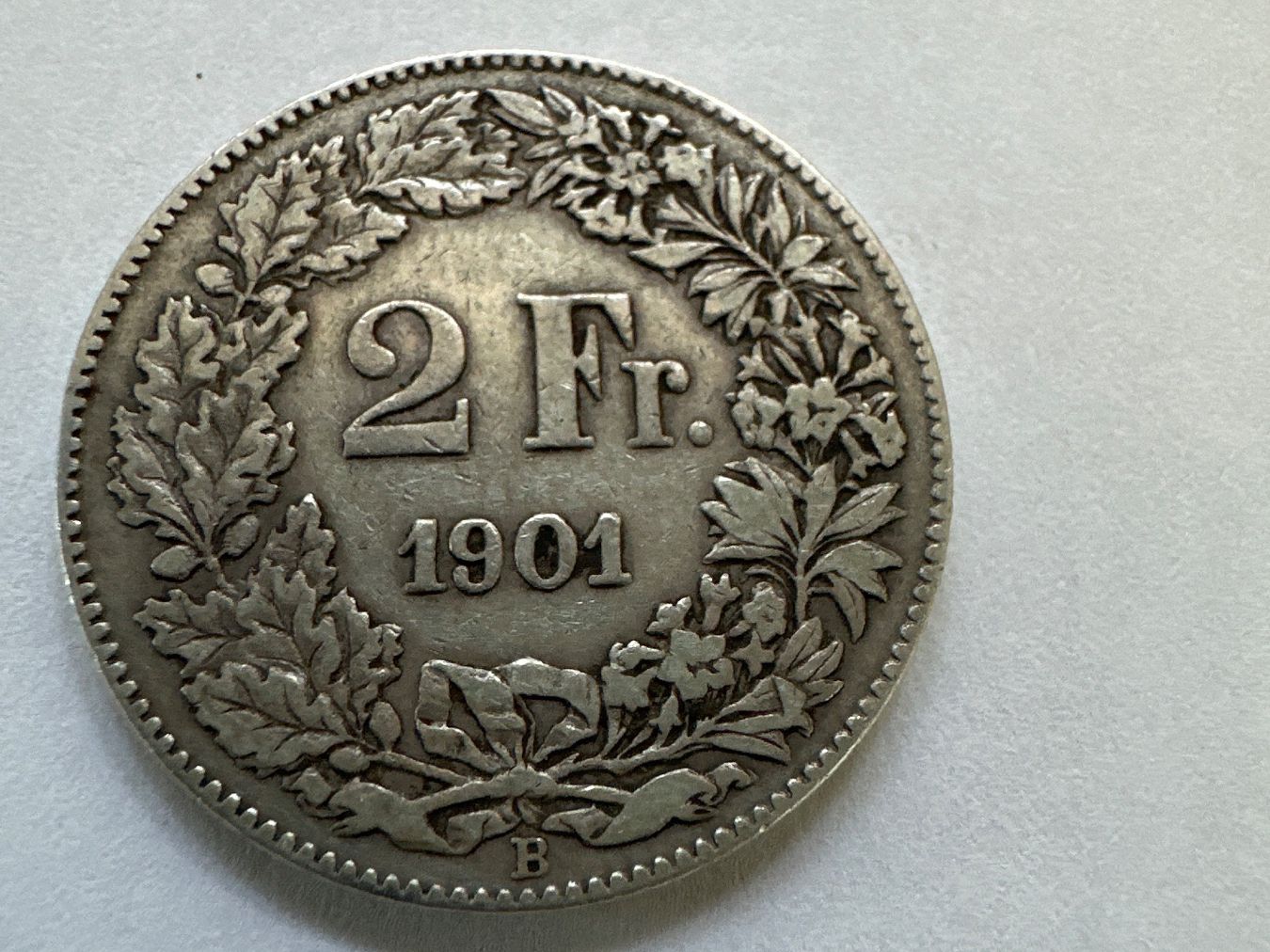 Alle Münzen: 2Fr, Silber 1901 – Gebraucht aus Erlach von gubbe1 4