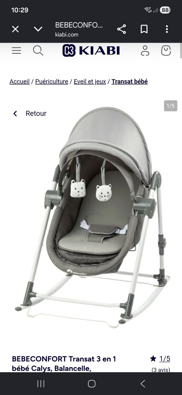 Sdraiette & Sdraiette a dondolo: Transat balancelle bébé – Usato da Les Breuleux venduto da marina1 4