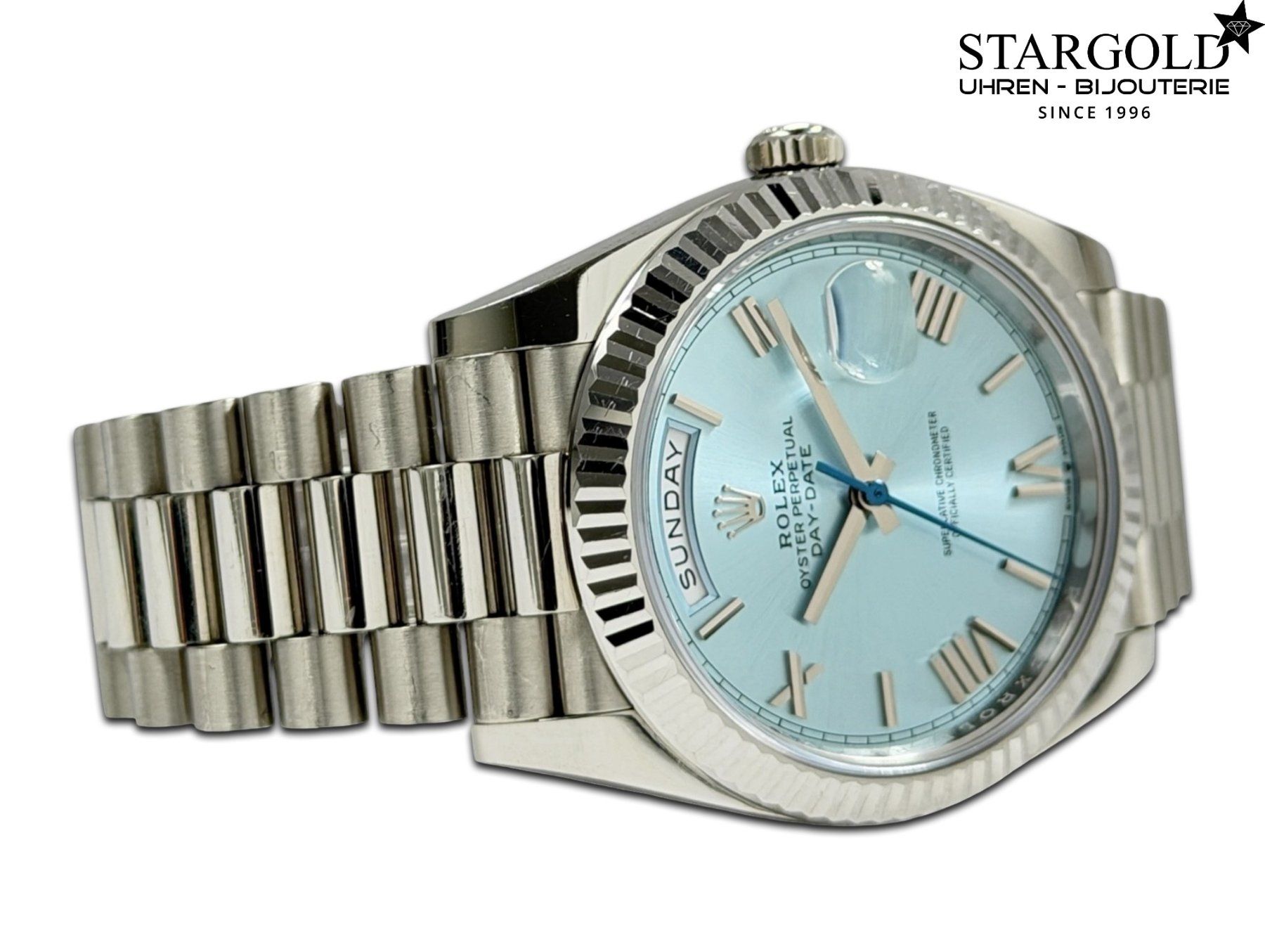 Rolex Orologi: Rolex Day-Date 40 Platin Ice Blue - 228236 – Usato da Zürich venduto da Stargold-Uhren 2