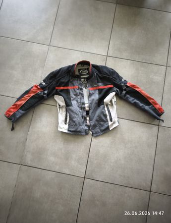 BELO Motorradjacke Rot/Schwarz mit Protektoren – All-Weather