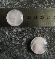 2 Rosenquarz Cabochons gross – Naturstein – Schmuck DIY