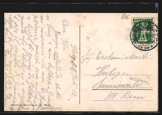 Cartoline postali: AK Meiringen, Totalansicht mit Rothorn – Usato da Berlin venduto da bartko-reher 1