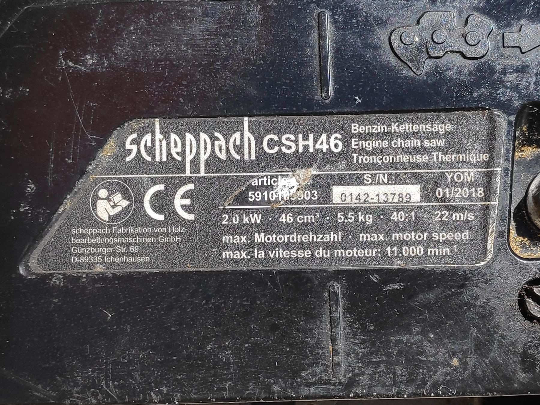 Scheppach Seghe: Benzin Kettensäge CSH46 Scheppach – Usato da Sirnach venduto da Trekk64 1