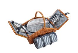 Picknickkorb Usedom für 4 Personen, mit Picknickdeckeintegr