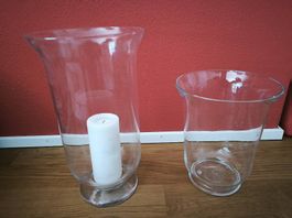 Dekorative Glasgefässe / Glasvasen  2 Stück