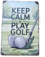KEEP CALM & PLAY GOLF - Blechschild  (neu, OVP)