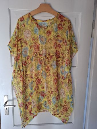 Strandkleid gelb Blumen onesize