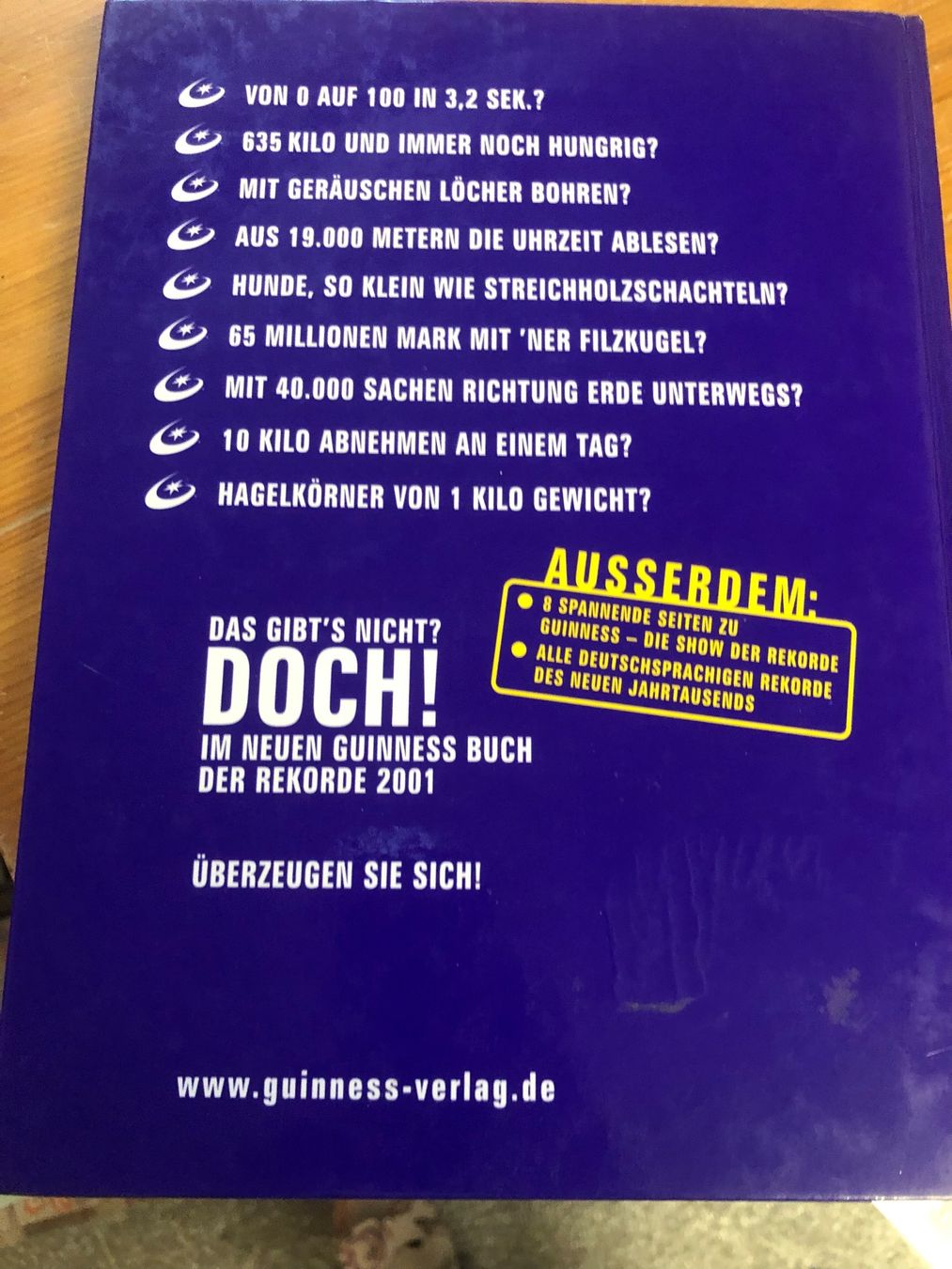 Libri: Guiness World Records 2001 – Nuovo (secondo la descrizione) da Adliswil venduto da Myxin 2