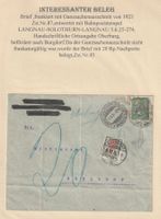 Brief Nachporto,interessanter Beleg 1925