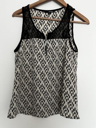 Tally Weijl Top mit Reissverschluss Schwarz/Weiss M