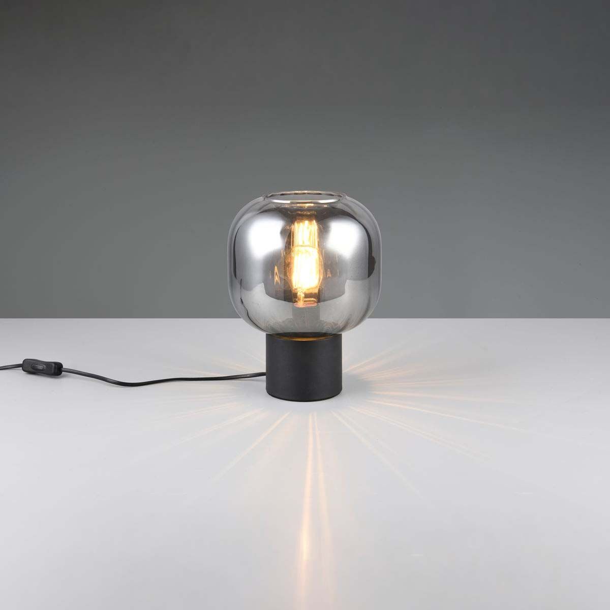 Lampade: Tischleuchte, Glas, Chrom, 26 cm Höhe – Nuovo (secondo la descrizione) da Kreuzlingen venduto da Smart-Light