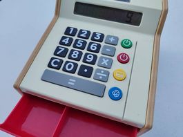 Kasse Einkaufsladen, Kasse zum Spielen aus Holz