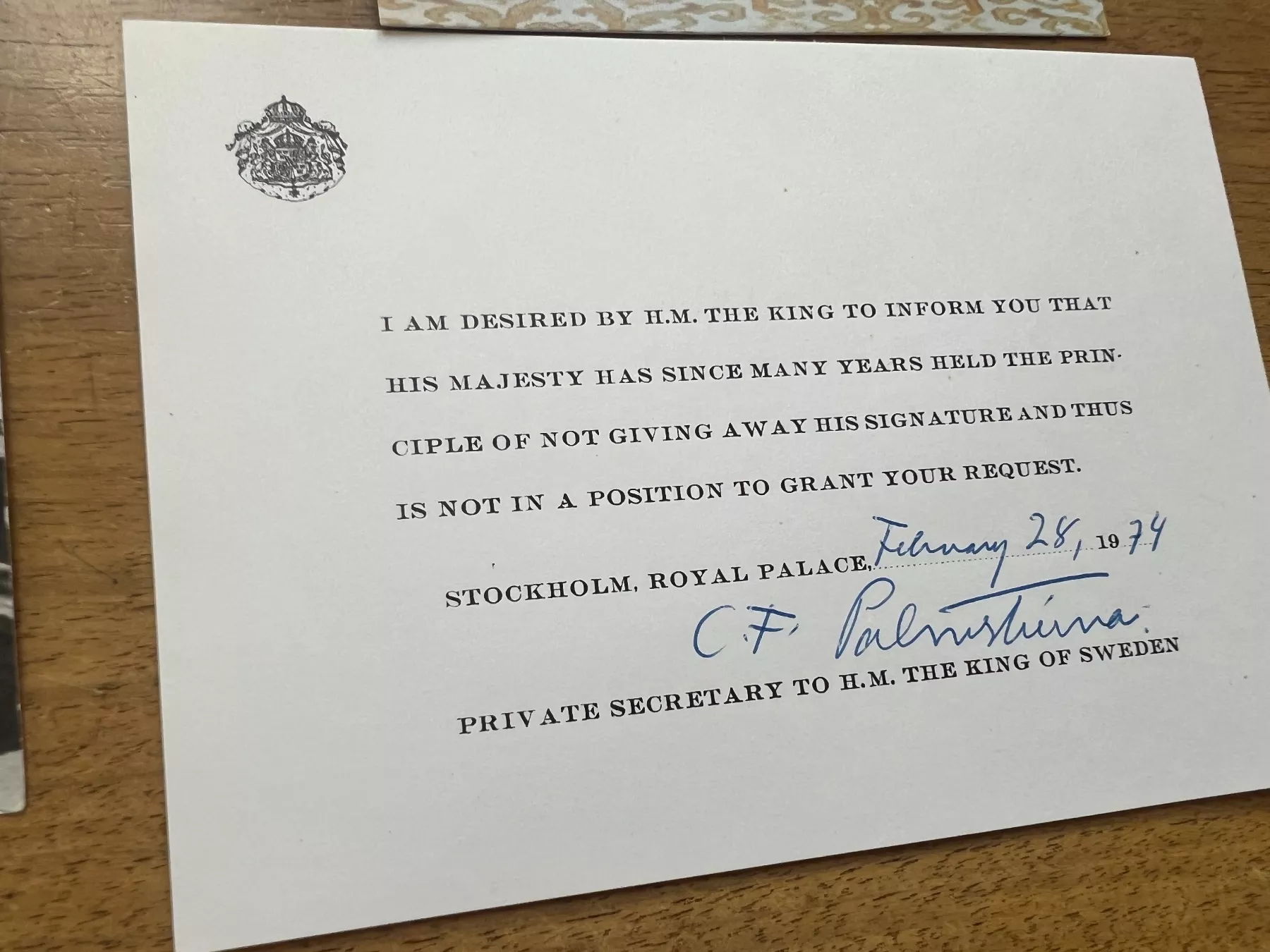Autographes: Autogramm 295 – D'occasion à Glattfelden par maa_qcj8 2