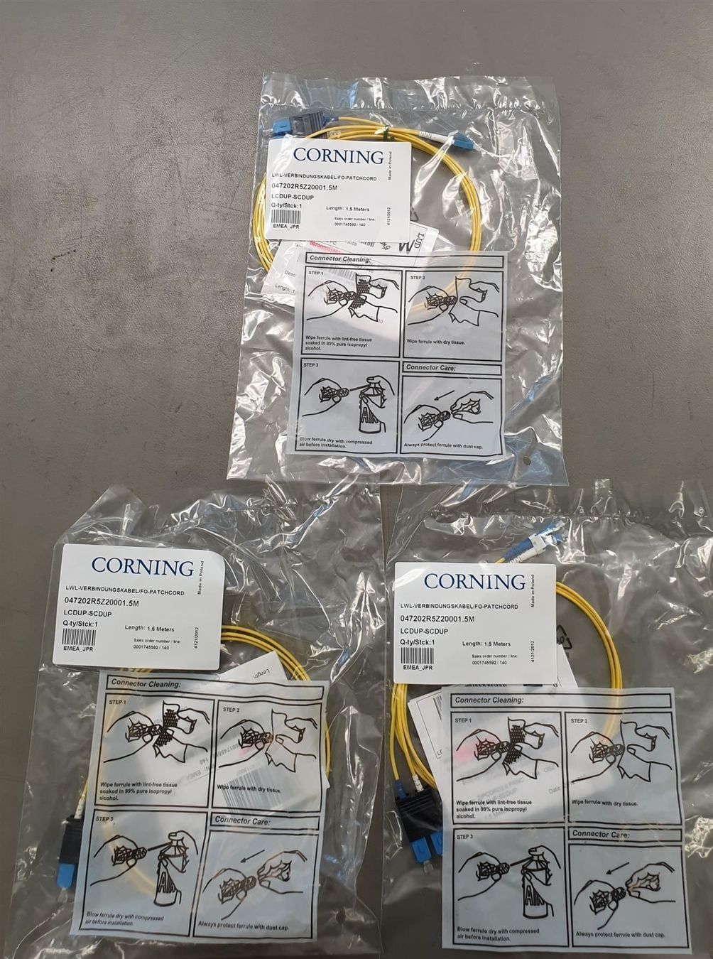 Cavi: 3Stck Corning LCDUPC-SCDUPC (1.5m) – Nuovo (secondo la descrizione) da Büron venduto da Restposte01