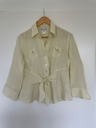 Bluse Damen GERARD DAREL Grösse 38 hellgelb Leinen