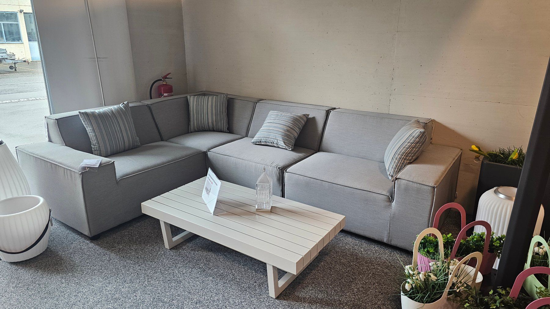 Divani: Modulo Sunbrella Lounge grau Ausstellungmodel ohne Hocker – Nuovo e nell'imballaggio originale da Fehraltorf venduto da gartenlounge_ch