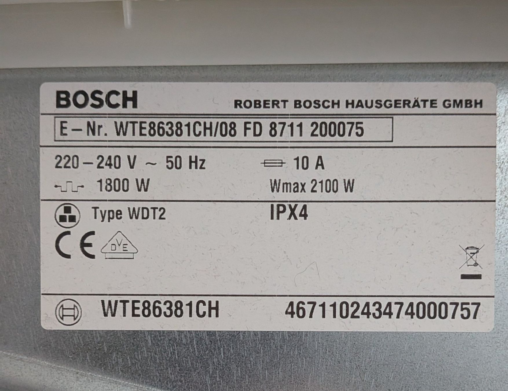 Bosch Asciugatrici: Wäschetrockner BOSCH Logixx7 Sensitive – Usato da Zürich venduto da lxndr 3