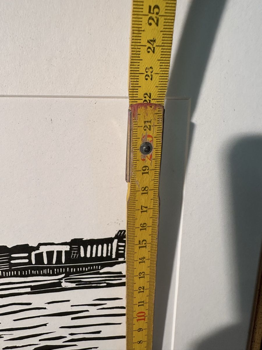 Incisioni: Linogravure originale signée encadrée 21/20 – Usato da Lausanne venduto da artnouveau04 6