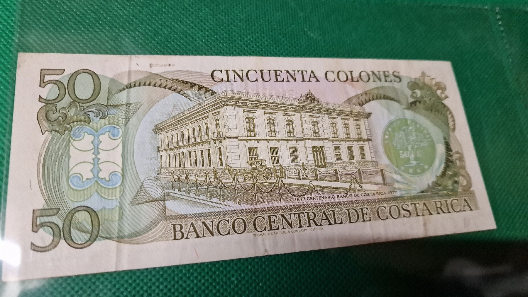 Banknoten: Banknote Costa Rica 1985 – Gebraucht aus Herisau von Antiques.AR 1
